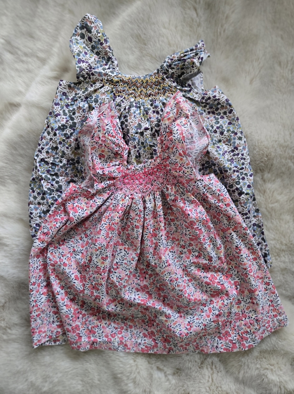 Set of 2 Baby Girl Floral Smocked Dresses (18M) – Liberty Style Prints
